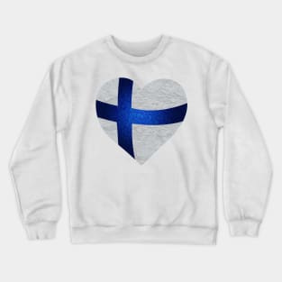 Suomi Finland heart shaped flag Crewneck Sweatshirt